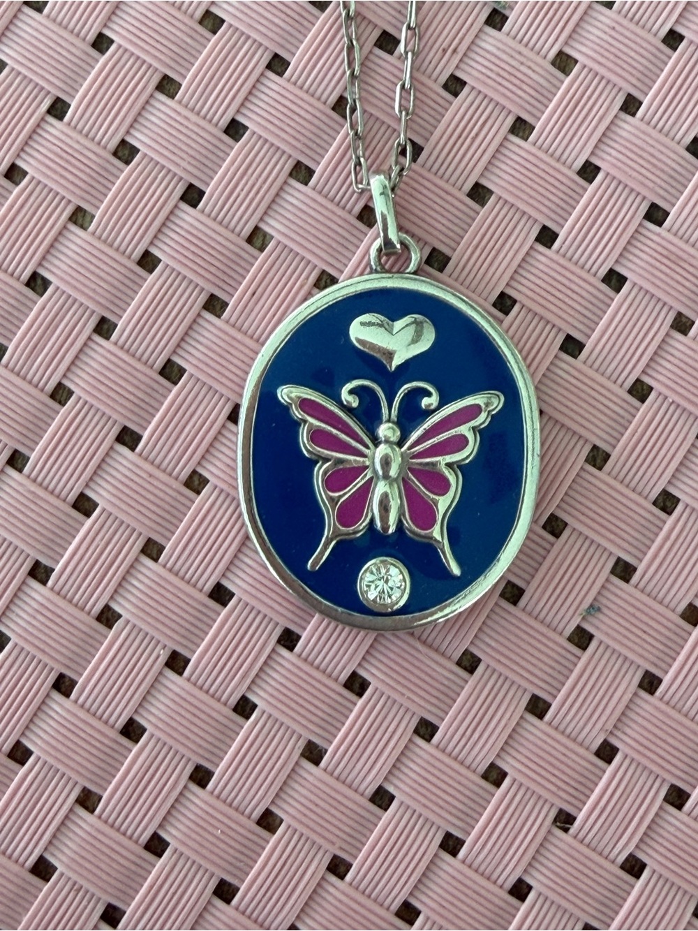 Brighton Silver-Tone Red and Pink 'The Sky Is The Limit' Heart Pendant Necklace - Picture 2 of 4